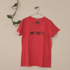 تیشرت زنانه پنبه ترک music-گل‌بهی