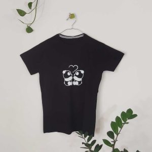 تیشرت زنانه پنبه پاندا 2-مشکی