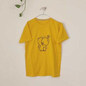 تیشرت زنانه پنبه خرس 1-زرد