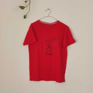 تیشرت زنانه پنبه خرس 1-قرمز