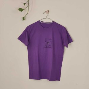 تیشرت زنانه پنبه خرس 2-بنفش