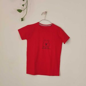تیشرت زنانه پنبه خرس 2-قرمز