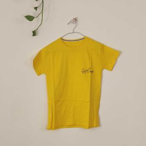 تیشرت پنبه get cozy-زرد
