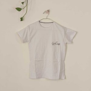 تیشرت زنانه پنبه get cozy سایز بزرگ-سفید