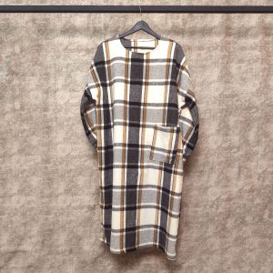 پیراهن چهارخونه-مشکی,کرم