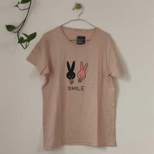 تیشرت زنانه پنبه ترک خرگوش-کرم