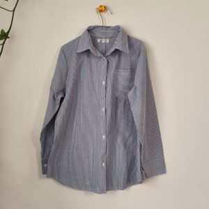 شومیز راه راه-راه راه,آبی