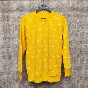 آستین بلند قلبی-زرد