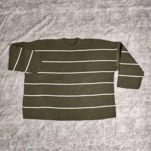 بلوز بافت راه راه-سبز