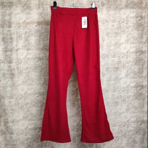 شلوار مخمل کبریتی-زرشکی