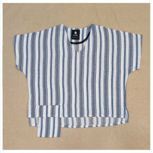 کراپ کنفی OAK-آبی,راه راه