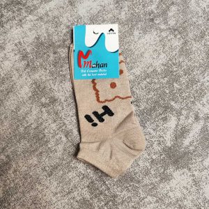 جوراب ماهان-کرم,طرح دار