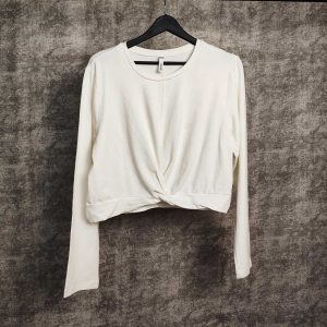 کراپ آستین بلند-کرم