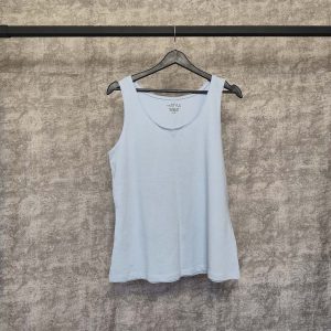 تاپ ساده پنبه یقه گرد MY STYLE - آبی