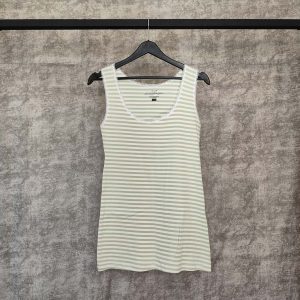 رکابی زنانه پنبه توردار یقه گرد LOGG - سبز,راه راه