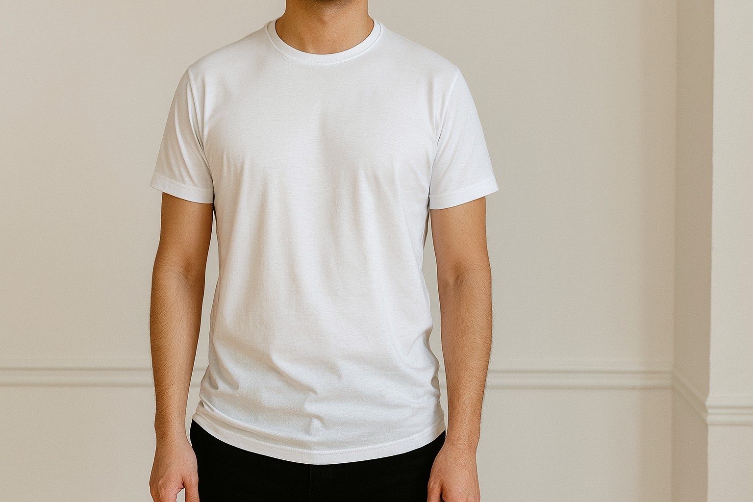 تیشرت-مردانه-سفید-برای-استایل-مینیمال-و-کلاسیک