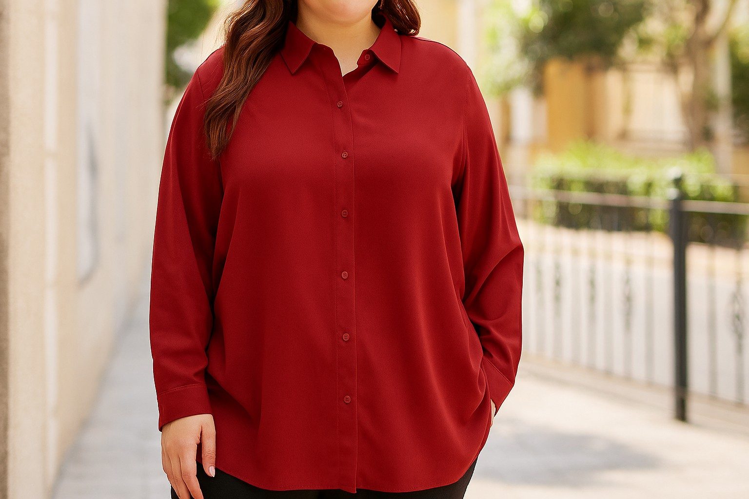 شومیز-سایز-بزرگ-زنانه-با-برش-راحت-و-شیک